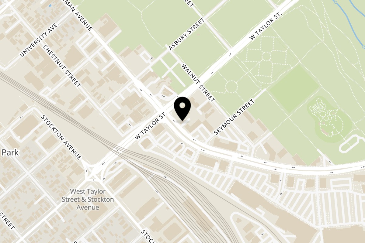 Map showing the location of TacoMania Coleman Ave on 672 Coleman Ave in San Jose